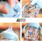 সিপার ওয়াটার বোতল-Duck Peak Separ Water Bottle with straw-Mum pot - Image 5